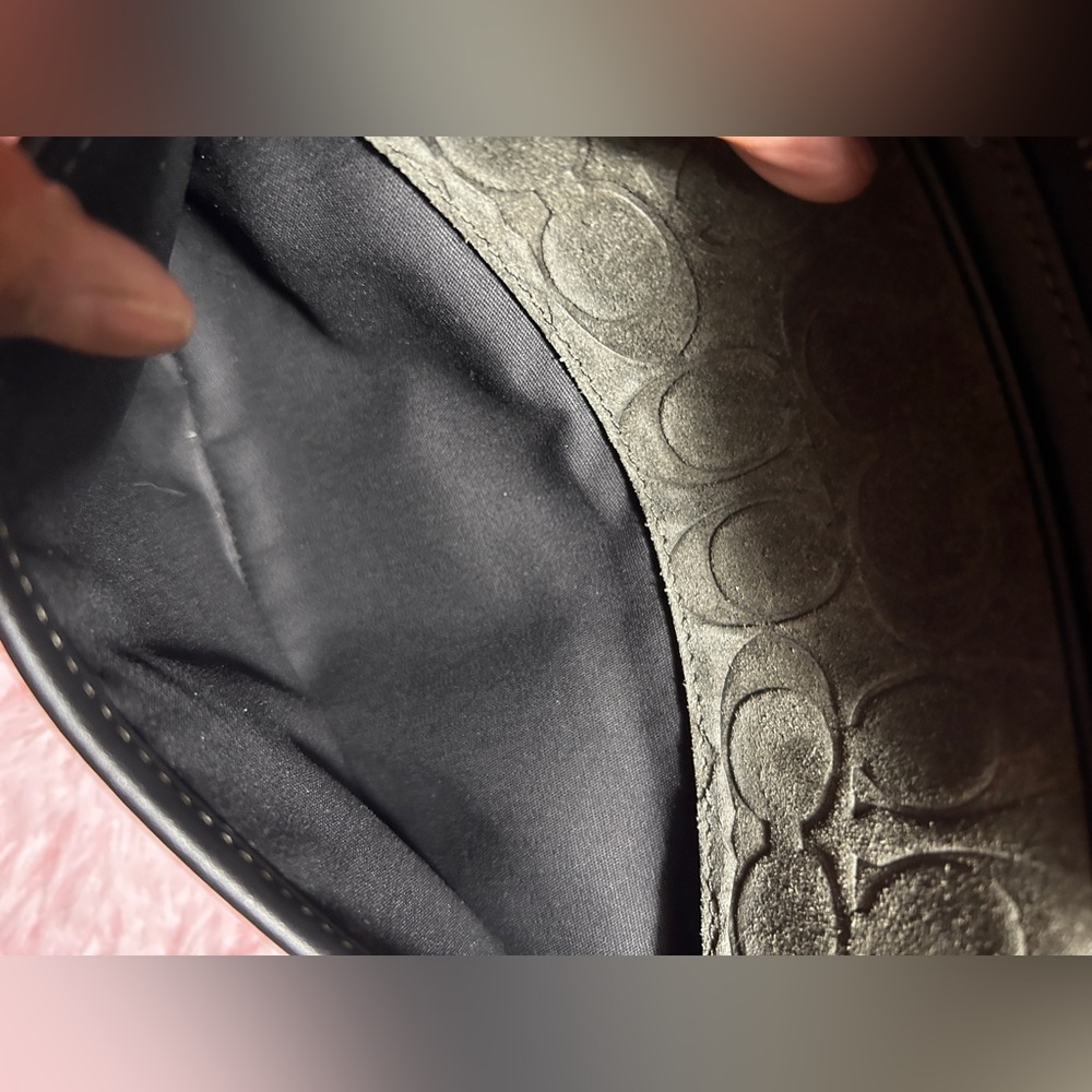 COACH FLIGHT BAG SIGNATURE SUEDE/DARK ARMY GREEN - Picture 5 of 10